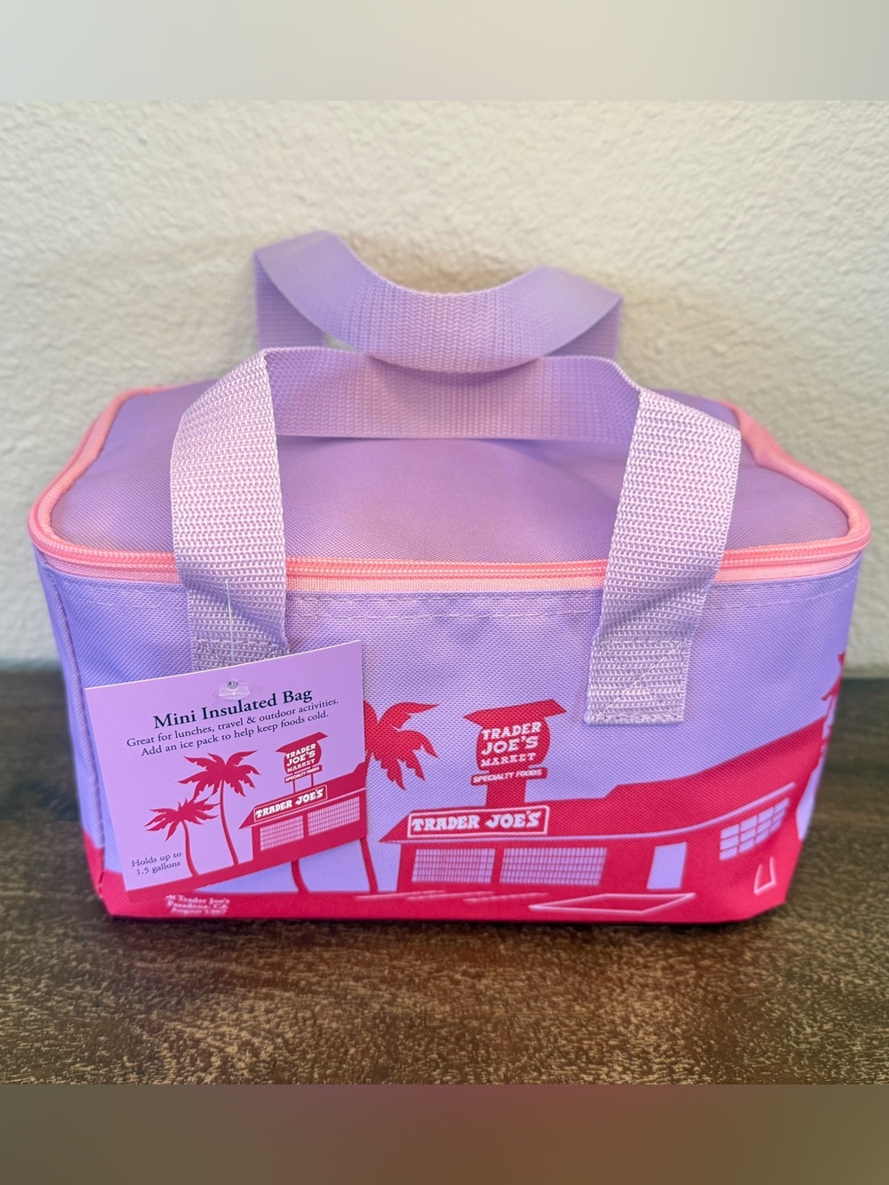 Trader Joe’s Mini Insulated Cooler Bags — Striped Pink & Pink/Purple (2 Total - Picture 9 of 14
